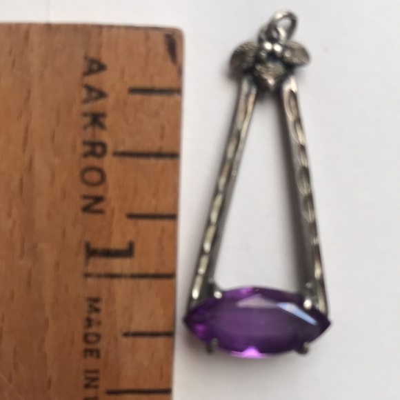 Black Hills Silver Pendant or Charm with Purple Stone - Picture 3 of 6